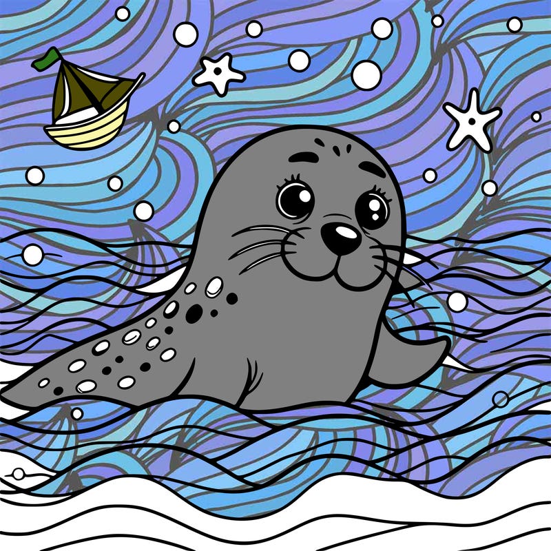 seal in the ocean