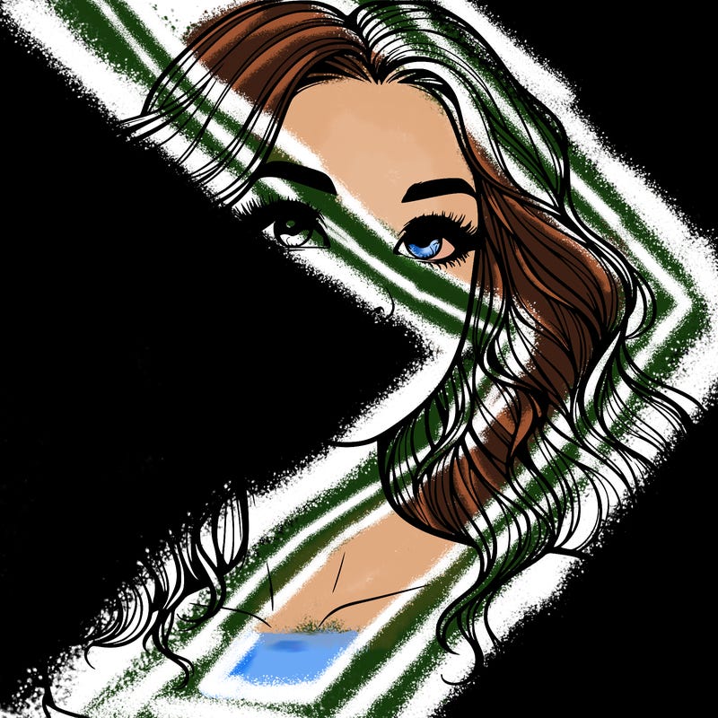 realistic girl with wavy hair and lips