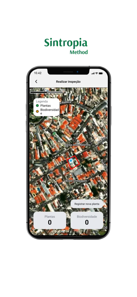 Sintropia - Sintropia app satellite map interface for performing environmental inspections and tracking biodiversity