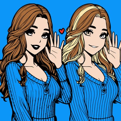 realistic pretty girl waving at her friend