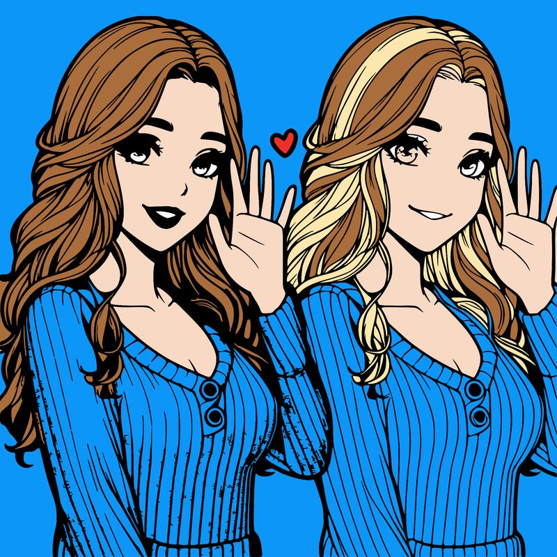 realistic pretty girl waving at her friend