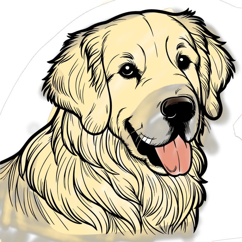 realistic golden retriever