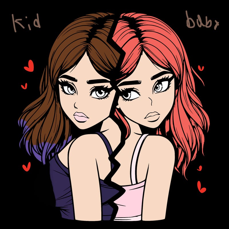 realistic girl split