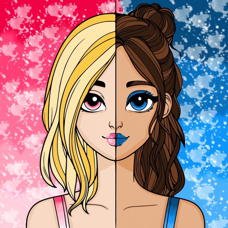 realistic girl split