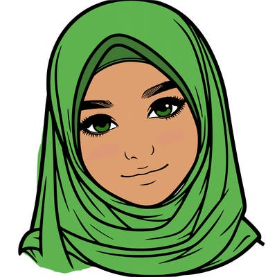 realistic girl with hijap