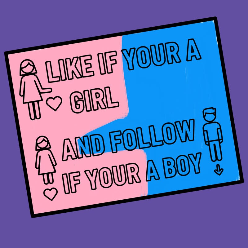 like if your a girl and follow if your a boy