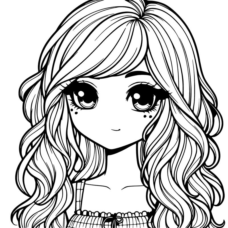 realistic girl with cute hair