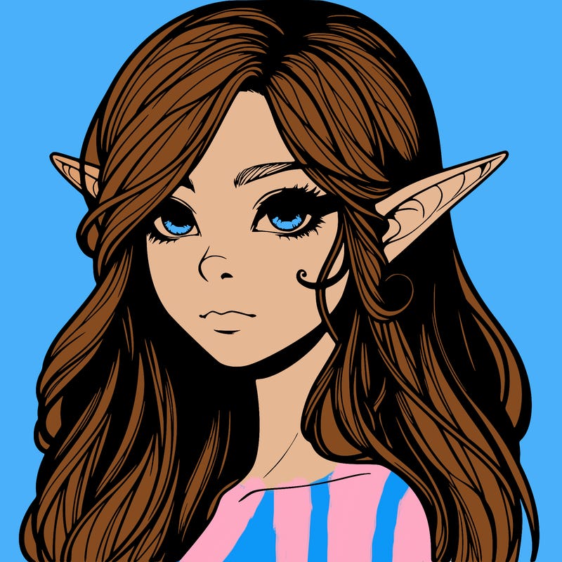 elf girl realistic dark fantasy