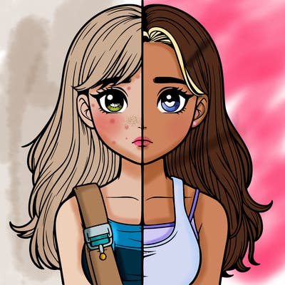 realistic girl split