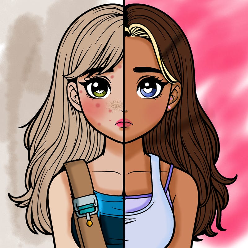 realistic girl split