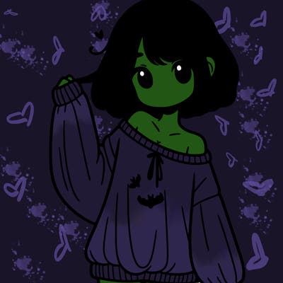 girl in baggy sweater hanging off her shoulder