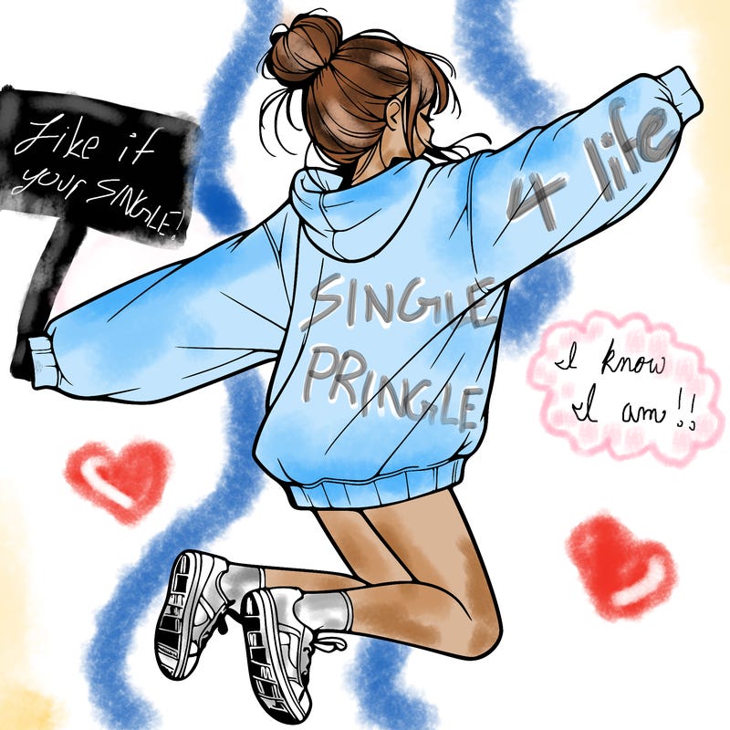 realistic girl jumping with a bun and oversized sweatshirt