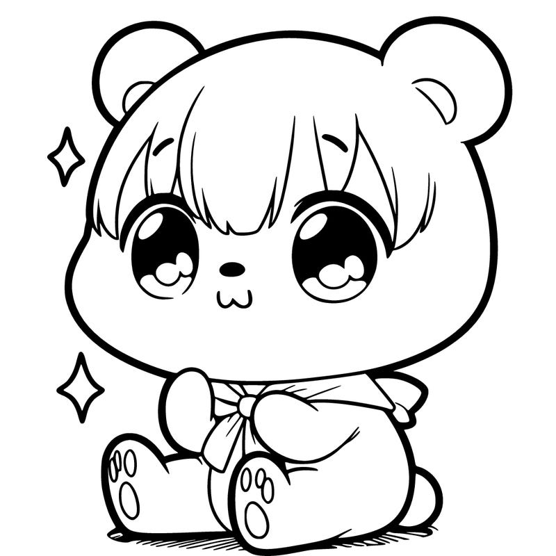cute bear anime