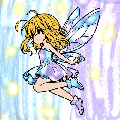 manga fairy flying
