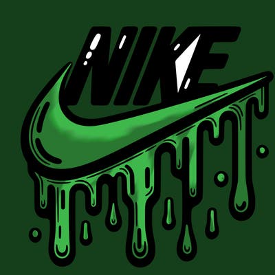 dripping nike logo