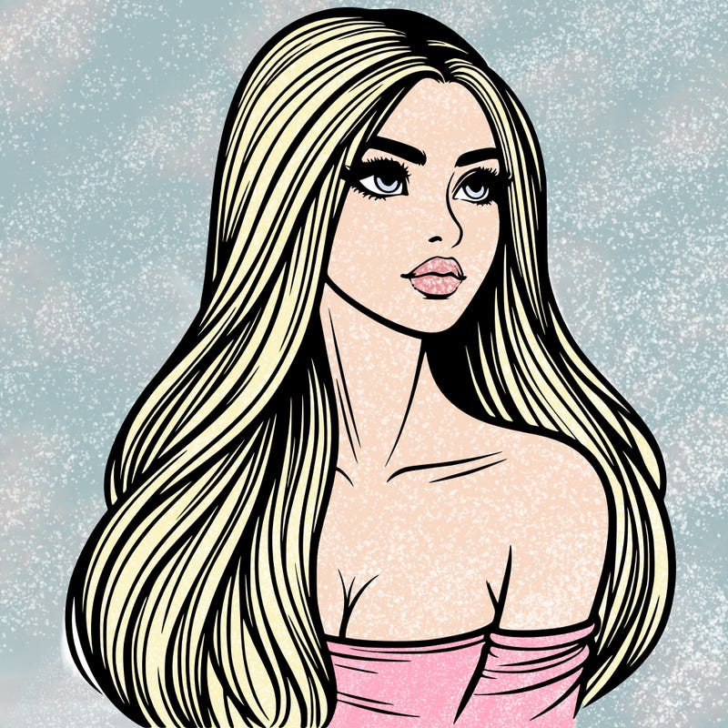 realististic girl long hair