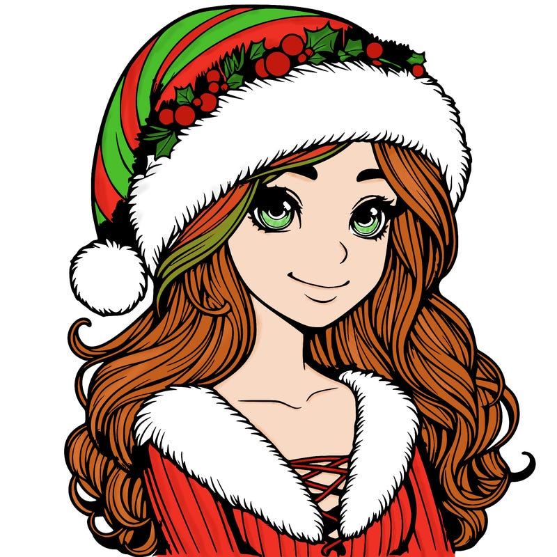 realistic christmas  girl