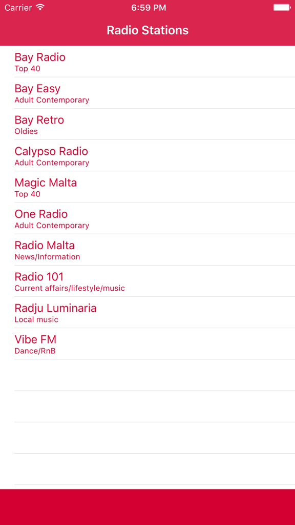Radju Malta FM - Stream and listen to live online music, radio news channel and show with Maltese streaming player - Liste des stations de radio maltaises dans l'application mobile Radju Malta FM