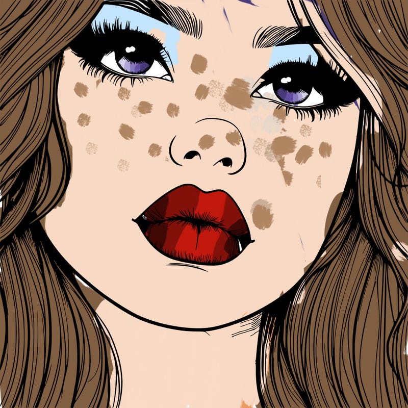 really realistic girl with lips