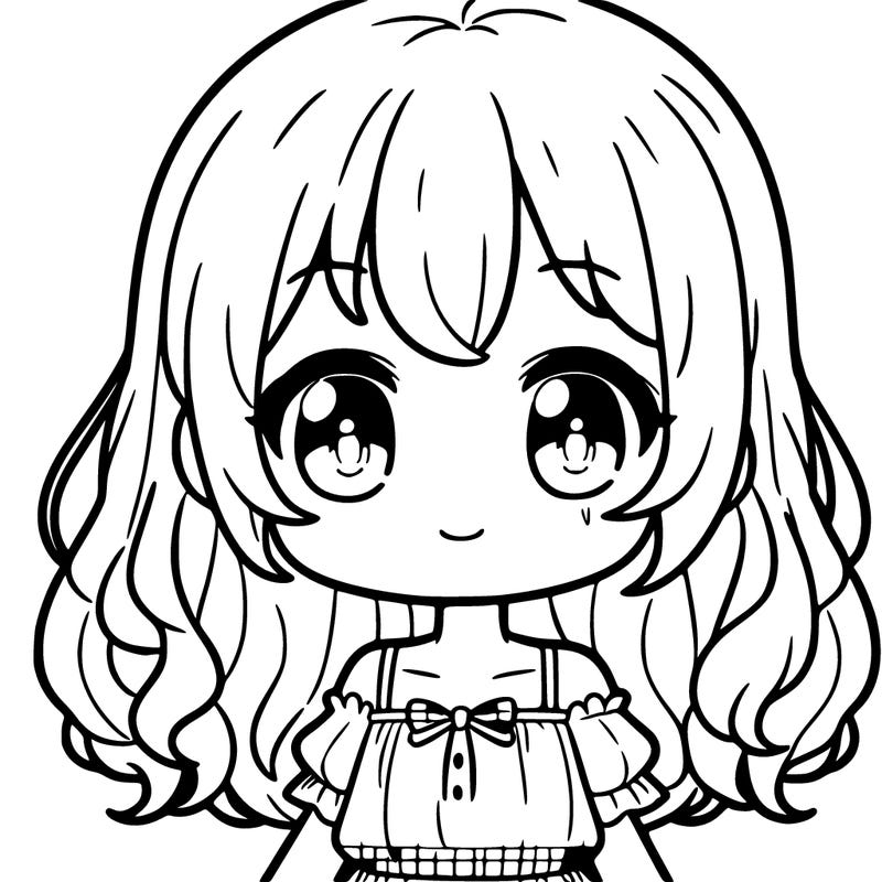 a simple 2d chibi girl