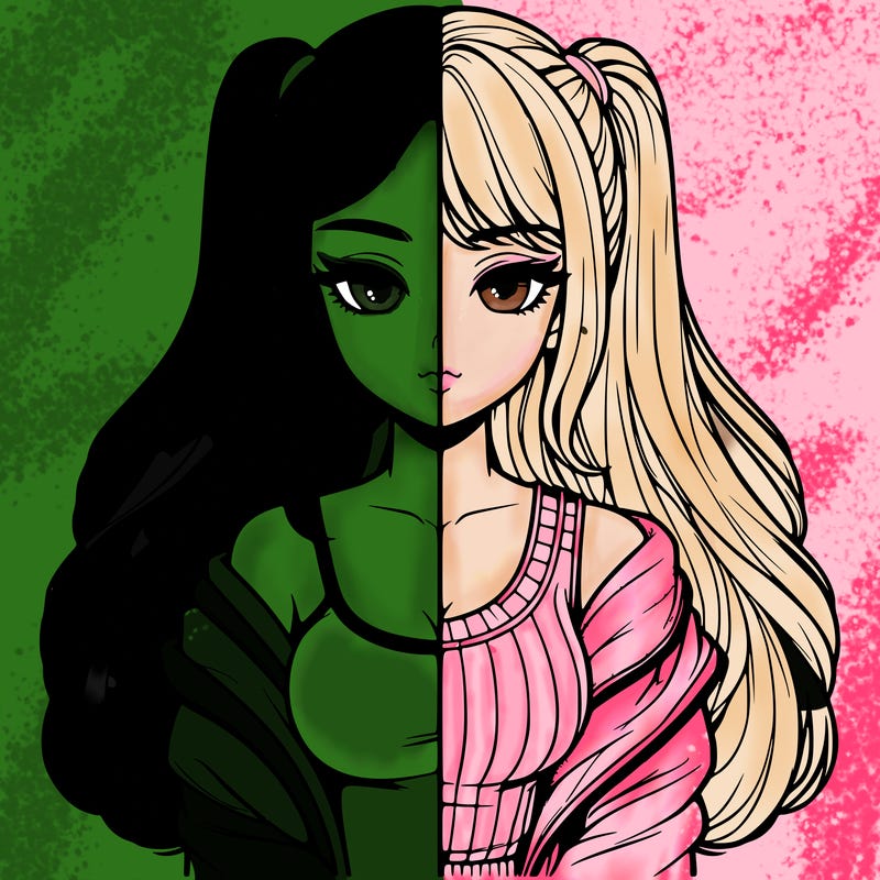 realistic girl split