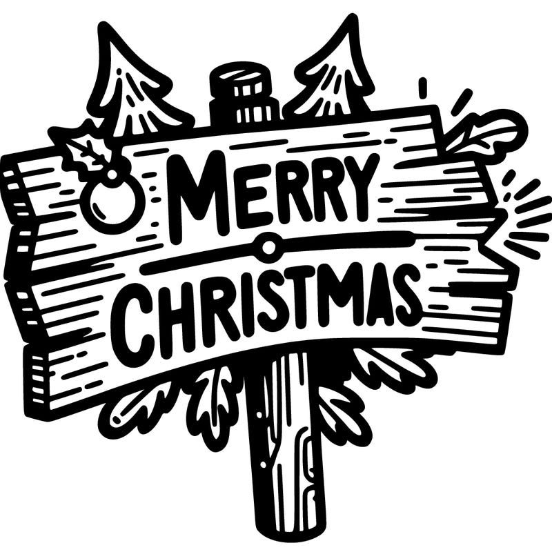 sign that says merry christmas