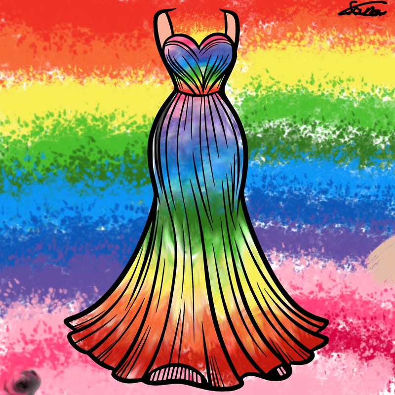 attractive long fashion dress