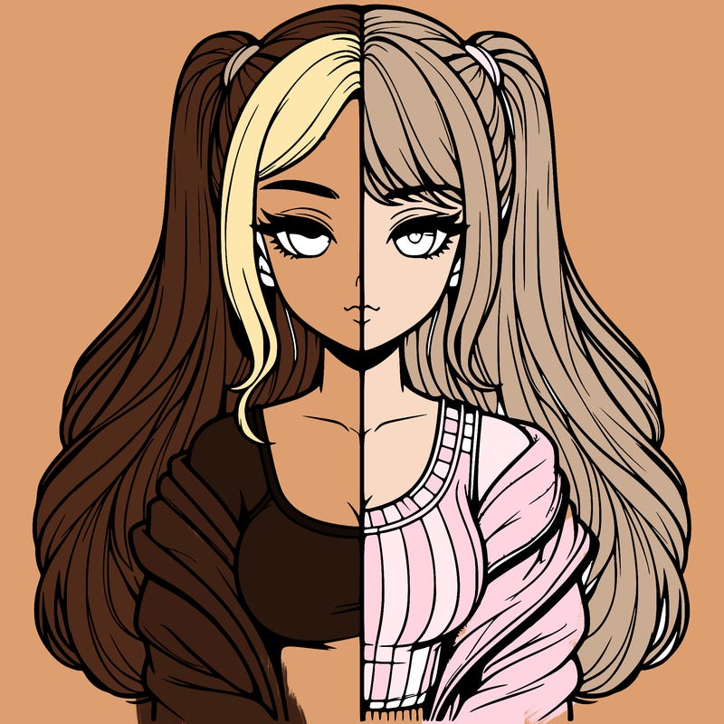 realistic girl split