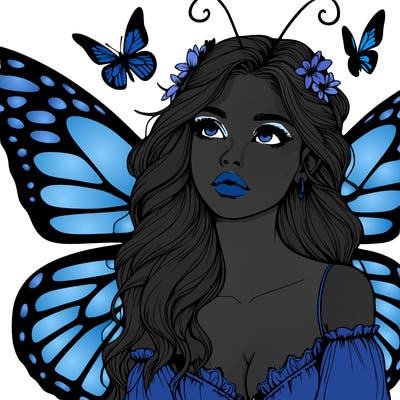 butterfly fairy realistic girl