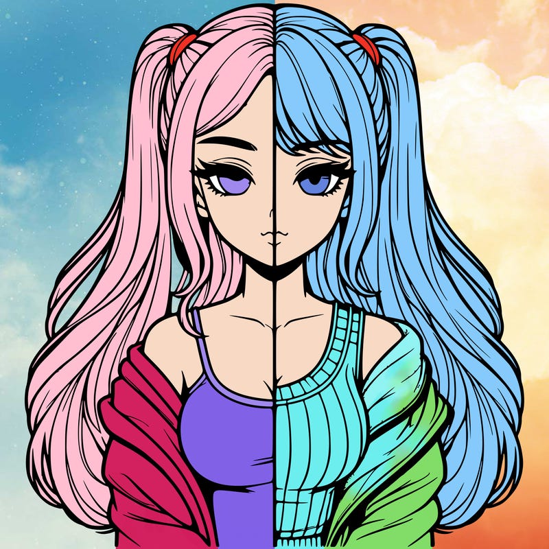 realistic girl split