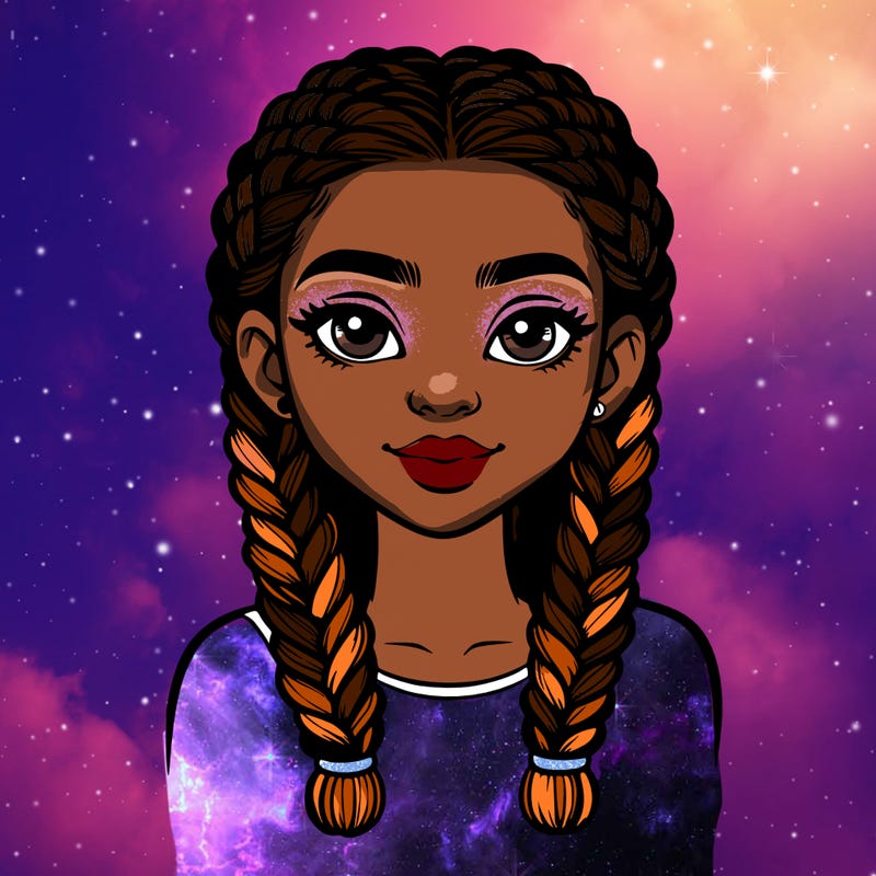 realistic girl with braids