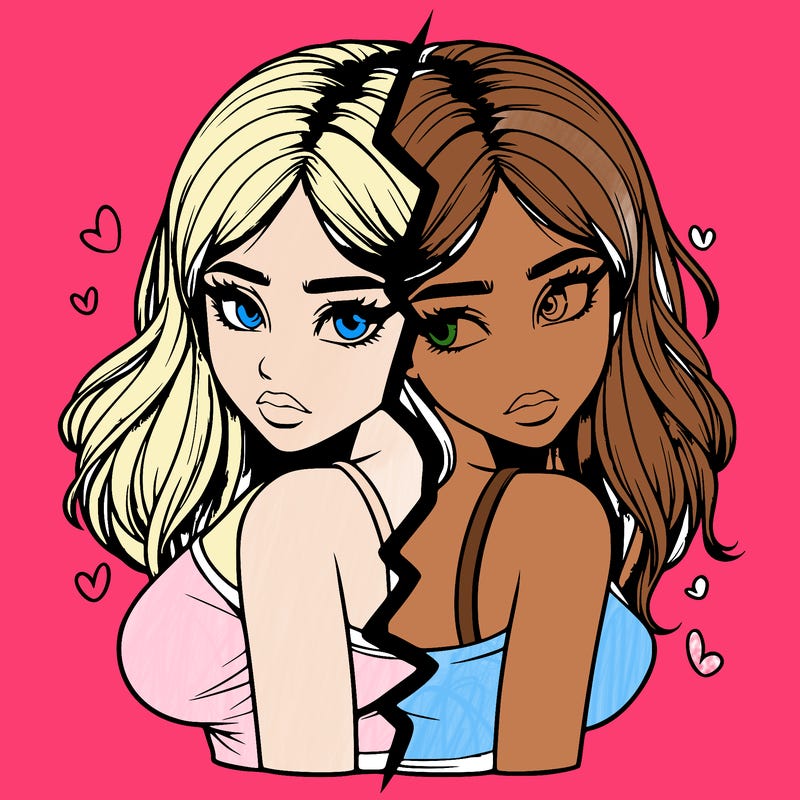 realistic girl split