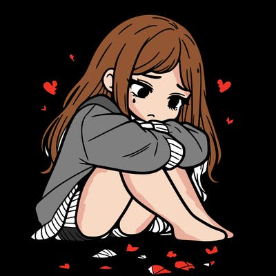 a girl after a breakup