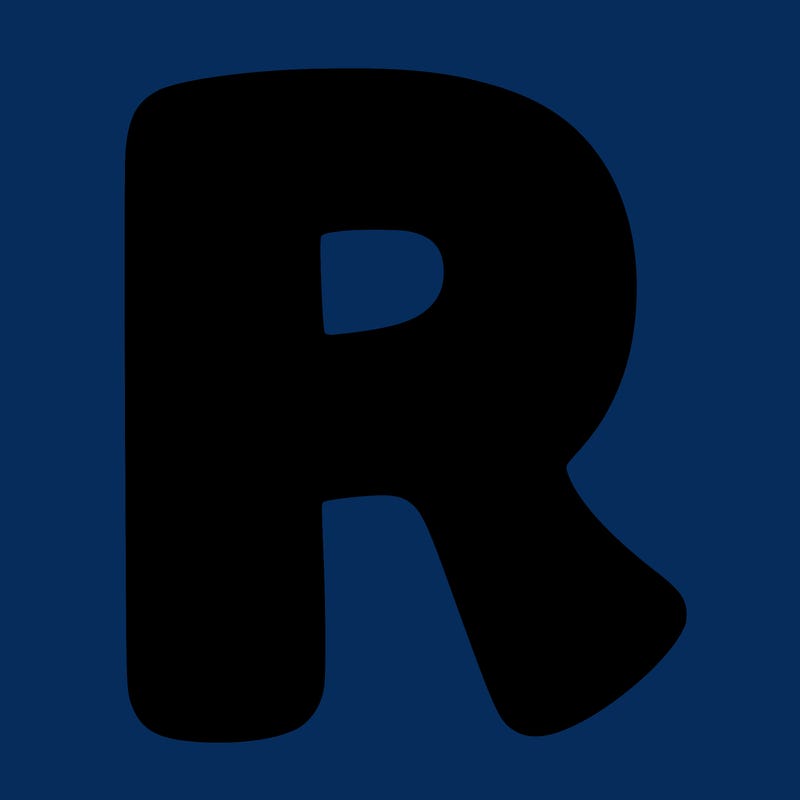 big letter r