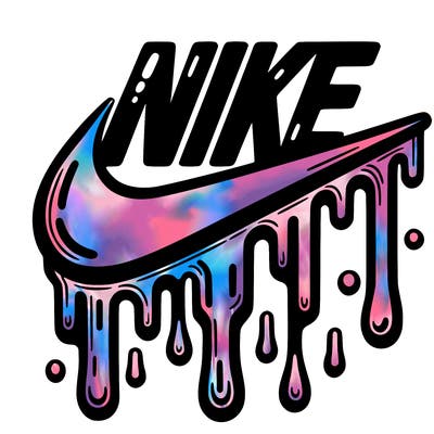 dripping nike logo