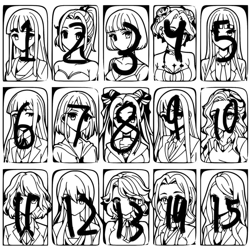 girls that look diffrent anime