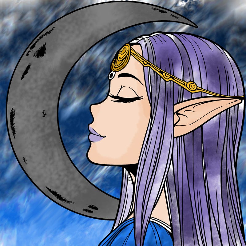 a realistic moon elf