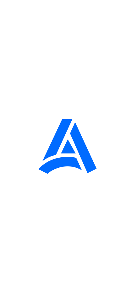 Asaxiy Market - Blue stylized letter A logo of the Asaxiy Market mobile app on a white background