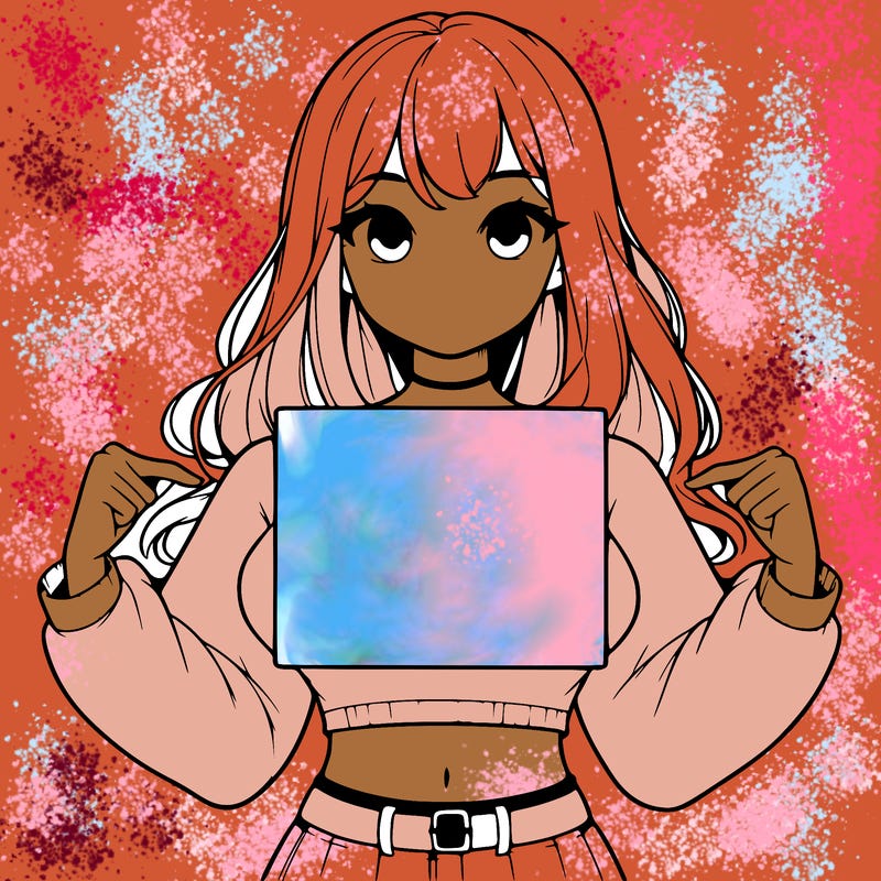 girl holding a blank sign in a long sleeve crop top