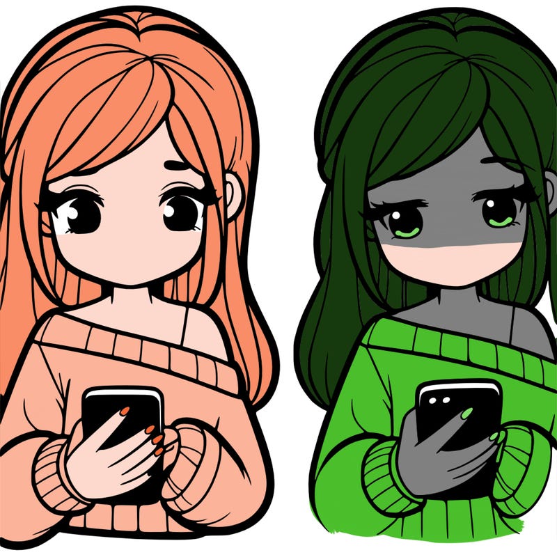 a girl holding a phone texting