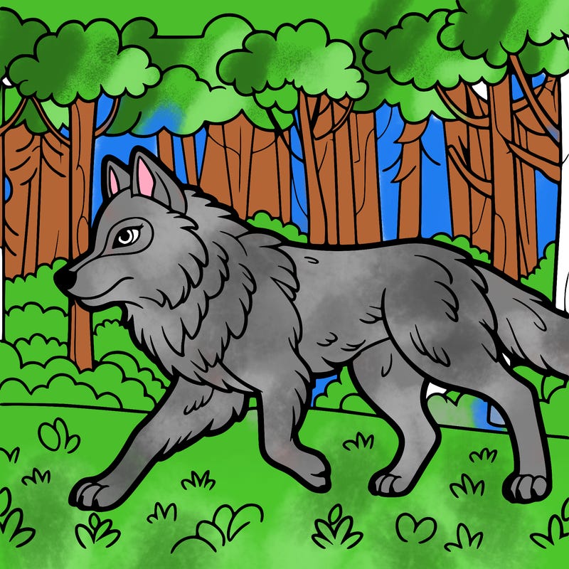 wolf in forest