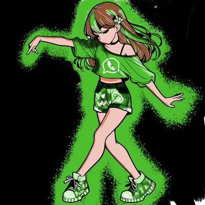 realistic girl danceing