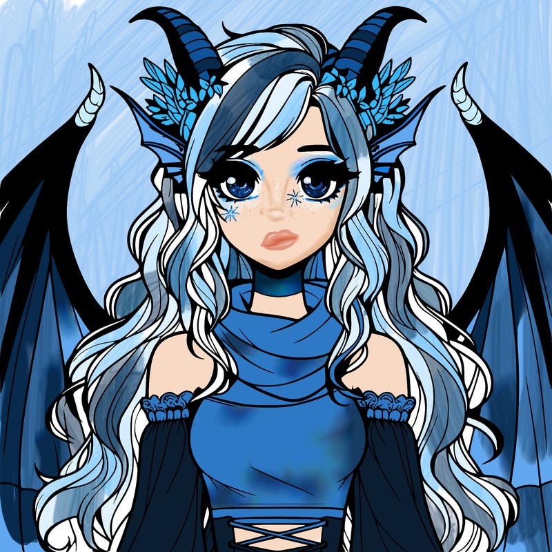 realistic girl with dragon wings horns and a tail