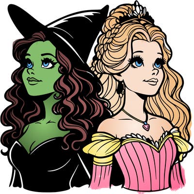 'elphaba and glinda (realistic)