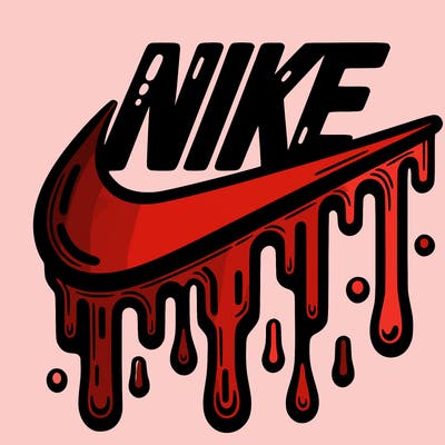 dripping nike logo