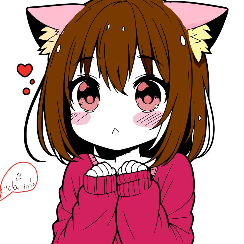 shy anime catgirl
