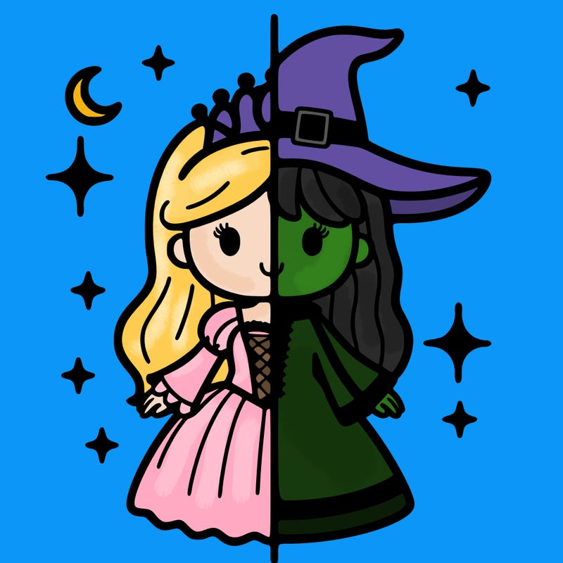 split princess and witch