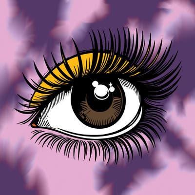 realistic eye long eylashes