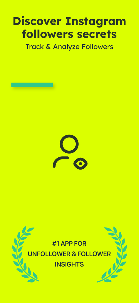 FollowerSpy Unfollower Tracker - FollowerSpy app splash screen showing Instagram follower tracking and insight features on a bright yellow background.