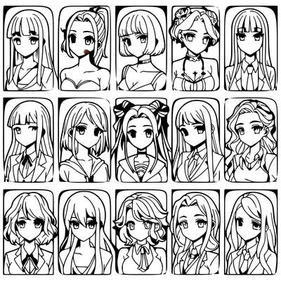 girls that look diffrent anime